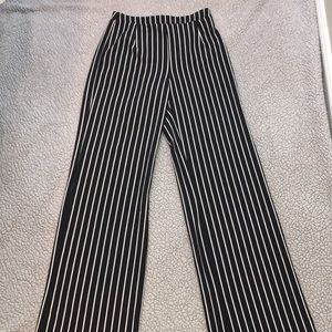 High waisted black and white pants